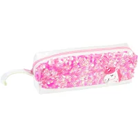 Cool For School Pencil Case with Sequins and Strap 1 Compartment Fuchsia (CF87055)