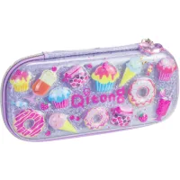 Cool For School pencil case shiny 1 compartment with an organizer purple (QT-5780-Purple)