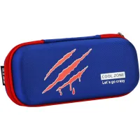 Cool For School pencil case with embossing 1 compartment Blue (B-8010-dk.blue)