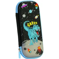 Cool For School pencil case with embossing 1 compartment Black (B-8614-black)