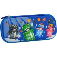 Cool For School pencil case with embossing 1 compartment Blue (B-8614-blue)