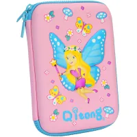Cool For School pencil case with embossing 1 compartment Pink (QT-5625-Pink)