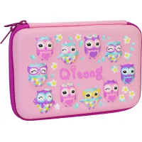 Cool For School pencil case with embossing 1 compartment Pink (QT-5626-Pink)
