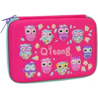 Cool For School pencil case with embossing 1 compartment Fuchsia (QT-5626-Rosered)