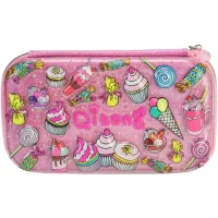 Cool For School pencil case with embossing 1 compartment Fuchsia (QT-5781-Rosered)