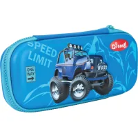 Cool For School pencil case with embossing 1 compartment Blue (QT-5741-Blue)