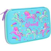 Cool For School pencil case with embossing 1 compartment Blue (QT-5652-Blue)