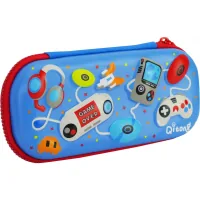 Cool For School pencil case with embossing 1 compartment Black (QT-5697-Blue)