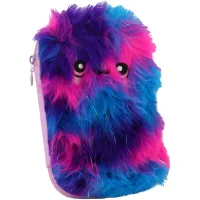 Cool For School pencil case 1 compartment with plush and applique Blue (CF6549-blue)