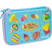 Cool For School pencil case 1 compartment with organizer blue (QT-5667-Blue)