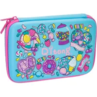 Cool For School pencil case 1 compartment with organizer blue (QT-5627-Blue)