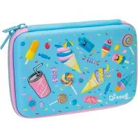 Cool For School pencil case 1 compartment with organizer blue (QT-5650-Blue)