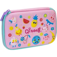 Cool For School pencil case 1 compartment with organizer pink (QT-5675-Pink)