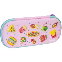 Cool For School pencil case 1 compartment with organizer pink (QT-5670-Pink)