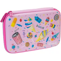 Cool For School pencil case 1 compartment with organizer pink (QT-5650-Pink)