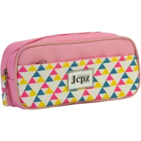 Cool For School pencil case 2 compartments Pink (J-2396-pink)
