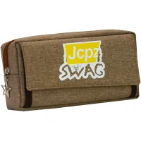 Cool For School pencil case 2 compartments Brown (J-2607-brown)