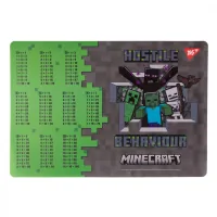 Підкладка настільна Yes А3 Minecraft Heroes з підказками таблиця множення (492249)