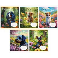 Зошит 1 вересня Floral dog А5 12 аркушів лінія (766943)