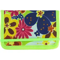 Children's wallet Cool For School multifunctional on elastic "Flowers", green (CF86323)