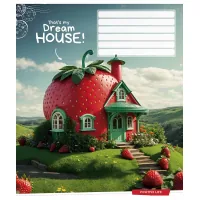 Зошит Школярик Dream house 12 аркушів клітинка (012-3530K)