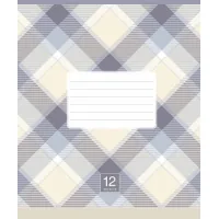 Зошит Школярик Plaid pattern 12 аркушів лінія (012-3345L)