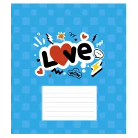 Зошит Школярик Love 12 аркушів лінія (012-3364L)