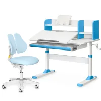 Desk with chair Evo-kids TH-330 + Mio Lite Dark Blue (TH-330 W/BL + Y-208 KBL)