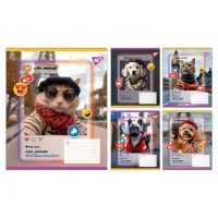 Зошит Yes Cute animals А5 18 аркушів лінія (767728)