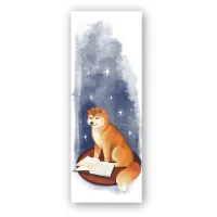 Bookmarks for books by Lyutsink "Reading. Akita" 1 pc. (LK000000197) (2000000000197)