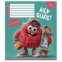 Зошит Школярик Hey dude 12 аркушів клітинка (012-3668K)