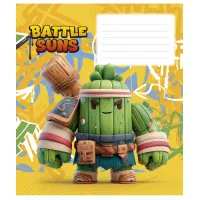 Зошит Школярик Battle Suns 12 аркушів коса лінія (012-3757C)