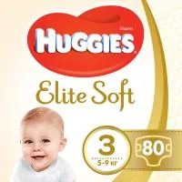 Diapers Huggies Elite Soft 3 Mega (5-9 kg) 80 pcs (5029053545295)