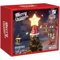Best Luck "Merry Christmas" Playset with LED Lights, Music and Spin (238-9B)
