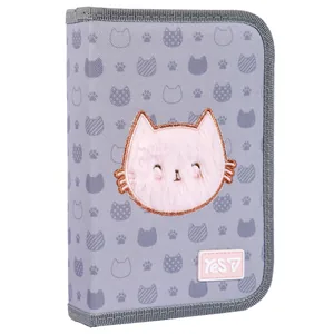 Pencil case solid "YES" /533868/ 1 compartment. with valve HP-03 Cat 13*21*3cm (1/48)