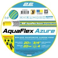 Watering hose 2E AquaFlex Azure, 3/4", 20m, 4 layers, 20bar, -10…+60°C, bag, sprinkler, connector, 2 adapters (2E-GHE34AE20)