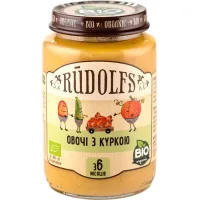 Children's puree Rudolfs Vegetables with chicken from 8 months 190 g (4751017940549)