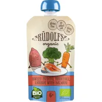 Rudolfs baby puree with salmon organic 110 g (4751017942147)