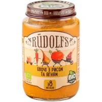 Children's puree Rudolfs RUDOLFS Puree "Vegetables and rice with lamb" organic (190 g) 8+ (4751017940242)