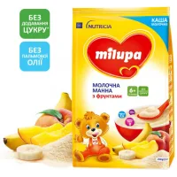 Дитяча каша Milupa Молочна Манна з фруктами 210 г (5900852930041)