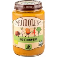 Children's puree Rudolfs Vegetables with turkey 190 g (4751017942185)
