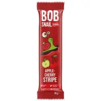 Цукерка Bob Snail Равлик Боб Яблуко-Вишня, страйп, 14 г (4820206080622)