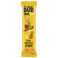 Цукерка Bob Snail Равлик Боб Груша Ананас страйп, 14 г (4820206080912)