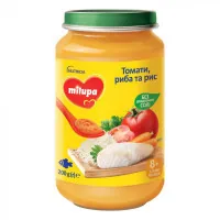 Дитяче пюре Milupa томати, риба та рис 200 г (5900852064432)