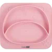 Тарілка дитяча FreeON Bear, силіконова, pink (39692)