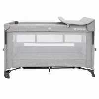 Дитячий манеж Velano з другим ярусом та пеленатором Tino, light grey (46159)