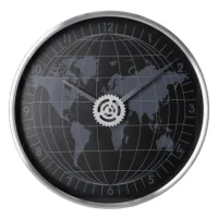 Настінний годинник Optima World металевий, чорний (O52092)