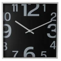 Настінний годинник Optima SQUARE пластиковий, чорний (O52101)