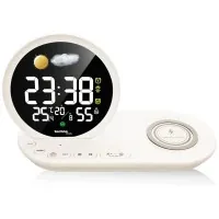 Настільний годинник Technoline Wireless Mobile Charging White (DAS302479)