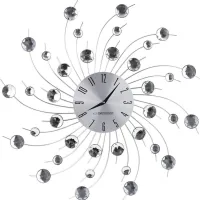 Настінний годинник Esperanza Wall Clock Geneva 50 см з променями з і сталі та кристалами (EHC004)